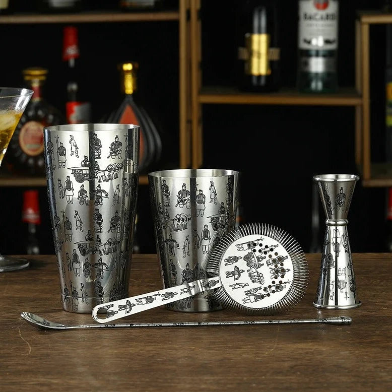 Stainless-Steel Tattoo Cocktail Set
