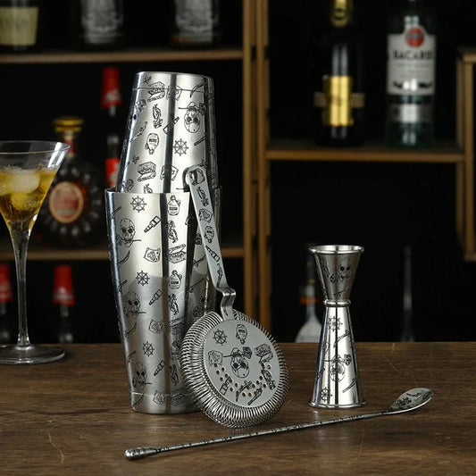Stainless-Steel Tattoo Cocktail Set
